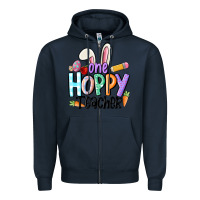 Navy one hoppy teacher Zipper Hoodie - MaliasSmallBusiness
