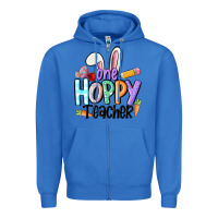 True Royal one hoppy teacher Zipper Hoodie - MaliasSmallBusiness