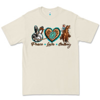 Peace Love Cowboy Premium Tee | Teevron