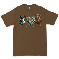 Cacao peace love cowboy Premium Tee - texasbilliewilder