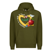 Army Green teaching is a work of heart Premium Hoodie - JahusDesignShop