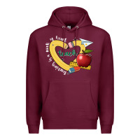 Burgundy teaching is a work of heart Premium Hoodie - JahusDesignShop