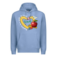 Colony Blue teaching is a work of heart Premium Hoodie - JahusDesignShop
