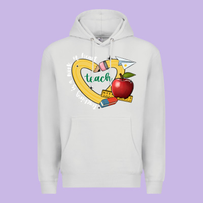 Teaching Is A Work Of Heart Premium Hoodie Designed By Jahusdesignshop