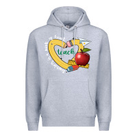 Heather Grey teaching is a work of heart Premium Hoodie - JahusDesignShop