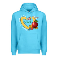 Ocean Blue teaching is a work of heart Premium Hoodie - JahusDesignShop