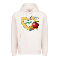 Pale Pink teaching is a work of heart Premium Hoodie - JahusDesignShop