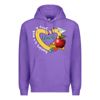 Purple teaching is a work of heart Premium Hoodie - JahusDesignShop