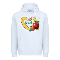 White teaching is a work of heart Premium Hoodie - JahusDesignShop