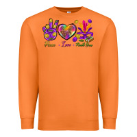 Carrot Peace Love Mardi Gras Premium Sweatshirt - BundleAndBundleShop