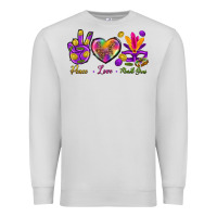 Peace Love Mardi Gras Premium Sweatshirt | Teevron