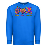 True Royal Peace Love Mardi Gras Premium Sweatshirt - BundleAndBundleShop