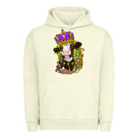 Pigment Pistachio Mardi Gras Cow Urban Hoodie - HowdyJamesFarm