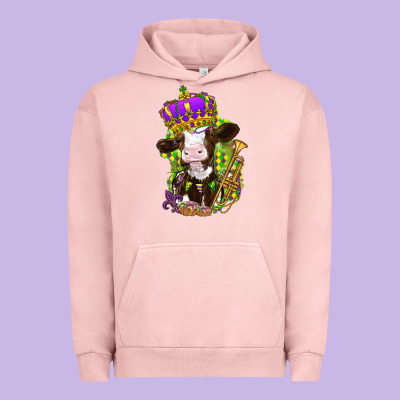 Mardi Gras Cow Urban Hoodie Designed By Howdyjamesfarm
