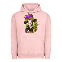 Pigment Salmon Mardi Gras Cow Urban Hoodie - HowdyJamesFarm