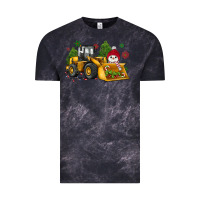 Cloud Black christmas bulldozer snowman Vintage Tee - JahusDesignShop