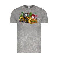 Cloud Rock christmas bulldozer snowman Vintage Tee - JahusDesignShop