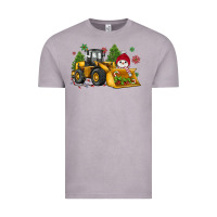 Christmas Bulldozer Snowman Vintage Tee | Teevron