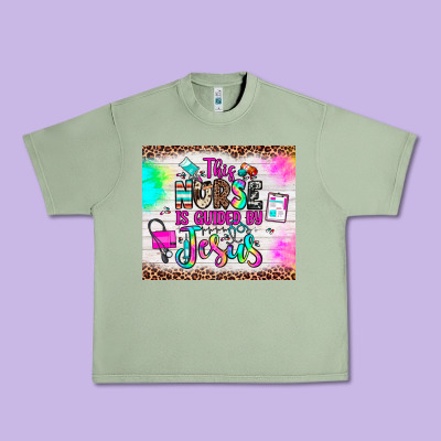 This Nurse Is Guided By Jesus Urban Heavy Tee Designed By Jahusdesignshop