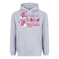 Heather Grey i am snow cute pink bbs Heavyweight Hoodie - BundleAndBundleShop