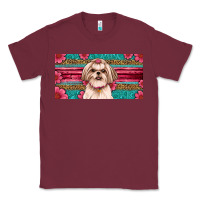 Burgundy shih tzu license plate Classic Tee - Artiststas