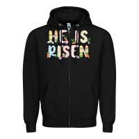 Black he is risen Zipper Hoodie - MaliasSmallBusiness