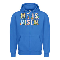 True Royal he is risen Zipper Hoodie - MaliasSmallBusiness
