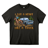 Asphalt i got a heart like a truck Heavy Core Tee - MaliasSmallBusiness