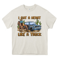 Cream i got a heart like a truck Heavy Core Tee - MaliasSmallBusiness