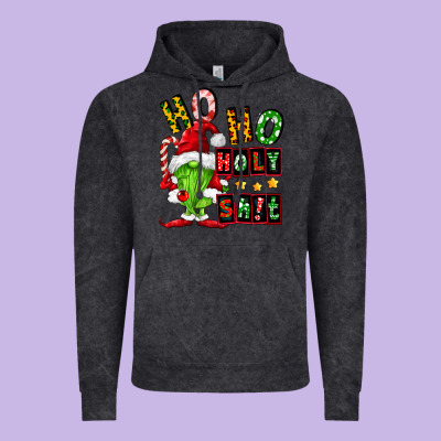 Ho Ho Holy Shit Vintage Hoodie Designed By Fadigitalartstudio