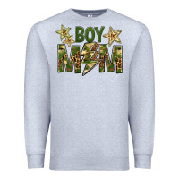 Heather Grey Boy Mom Premium Sweatshirt - BundleAndBundleShop
