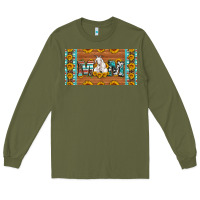 Army Green mom goat sunflowers license plate Long Sleeve Tee - Artiststas