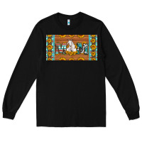 Mom Goat Sunflowers License Plate Long Sleeve Tee | Teevron