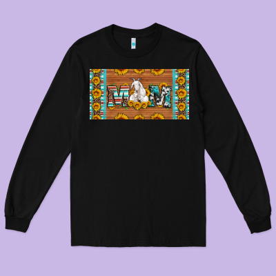 Mom Goat Sunflowers License Plate Long Sleeve Tee Designed By Artiststas