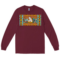 Burgundy mom goat sunflowers license plate Long Sleeve Tee - Artiststas