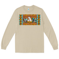 Mushroom mom goat sunflowers license plate Long Sleeve Tee - Artiststas