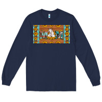 Navy mom goat sunflowers license plate Long Sleeve Tee - Artiststas
