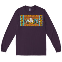 Plum mom goat sunflowers license plate Long Sleeve Tee - Artiststas