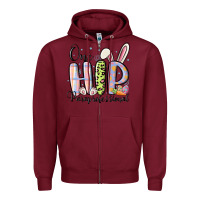 Burgundy one hip paraprofessional Zipper Hoodie - MaliasSmallBusiness