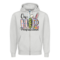 Dove Grey one hip paraprofessional Zipper Hoodie - MaliasSmallBusiness