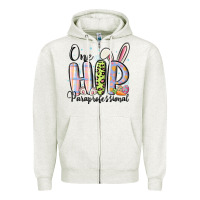 Oatmeal Heather one hip paraprofessional Zipper Hoodie - MaliasSmallBusiness