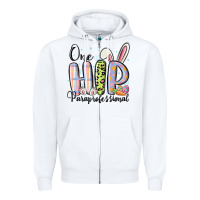 White one hip paraprofessional Zipper Hoodie - MaliasSmallBusiness