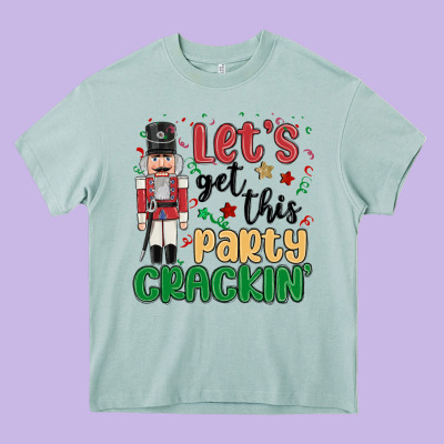 Lets Get This Party Crackin Heavy Core Tee Designed By Maliassmallbusiness