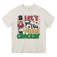 Cream lets get this party crackin Heavy Core Tee - MaliasSmallBusiness