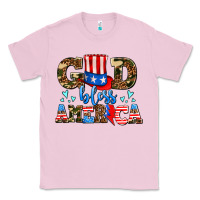 Bubblegum Pink god bless america Classic Tee - AdoDesignShop