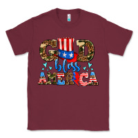 Burgundy god bless america Classic Tee - AdoDesignShop
