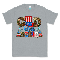 Heather Grey god bless america Classic Tee - AdoDesignShop