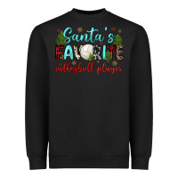 Black santa s favorite volleyball player Heavyweight Sweatshirt - JahusDesignShop
