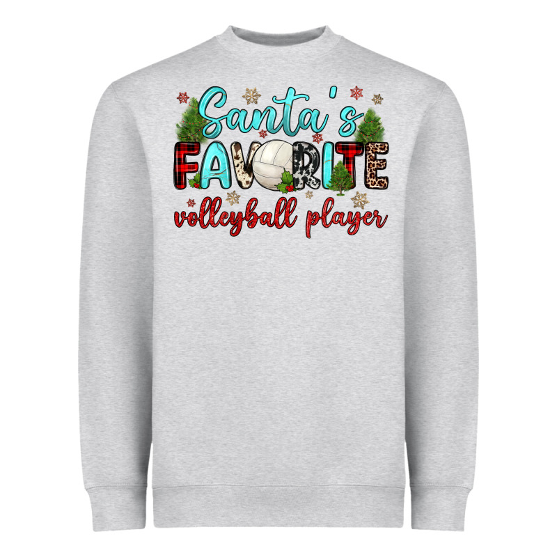 Santa S Favorite Volleyball Player Heavyweight Sweatshirt by JahusDesignShop | Teevron