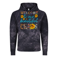 Cloud Black welcome to our beautiful chaos Vintage Hoodie - HRA Design Shop